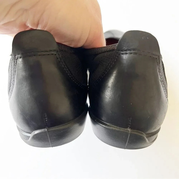 Ecco Bluma Black Leather Ballet Flats‎ Women’s Size 39 EU Mixed Media Comfort - Picture 7 of 12